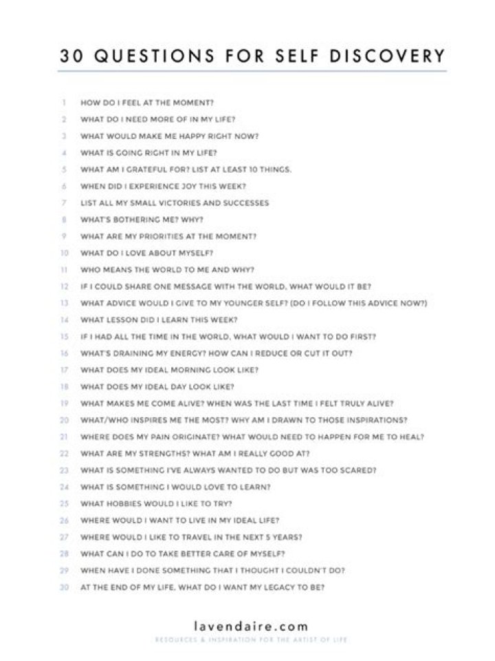 30 Powerful Questions for Deep Self-Discovery PDF