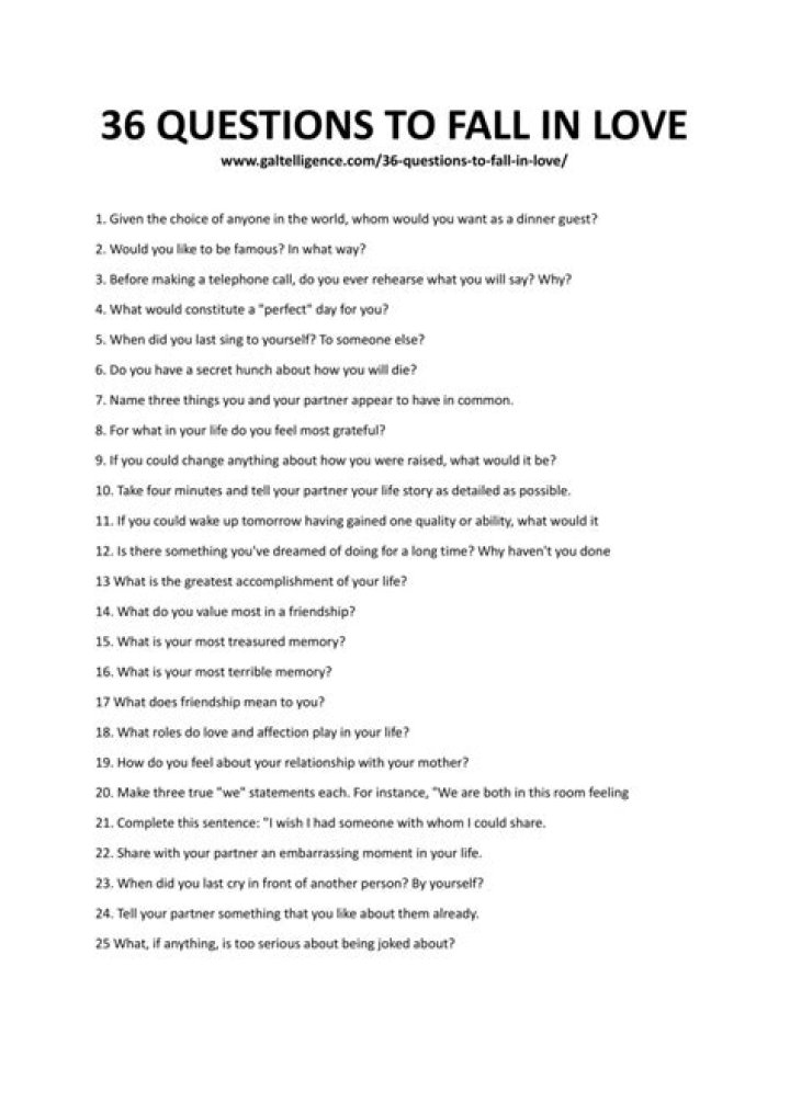 36 Love Questions PDF to Deepen Your Connection