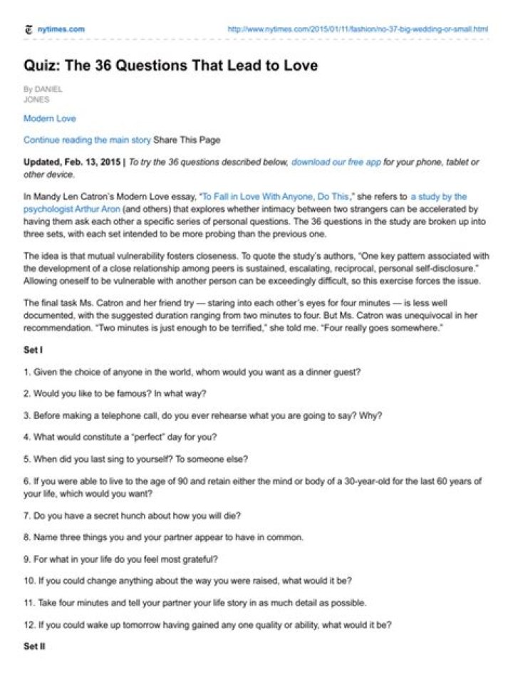 36 Questions to Lead Love: PDF Guide for Deep Connection
