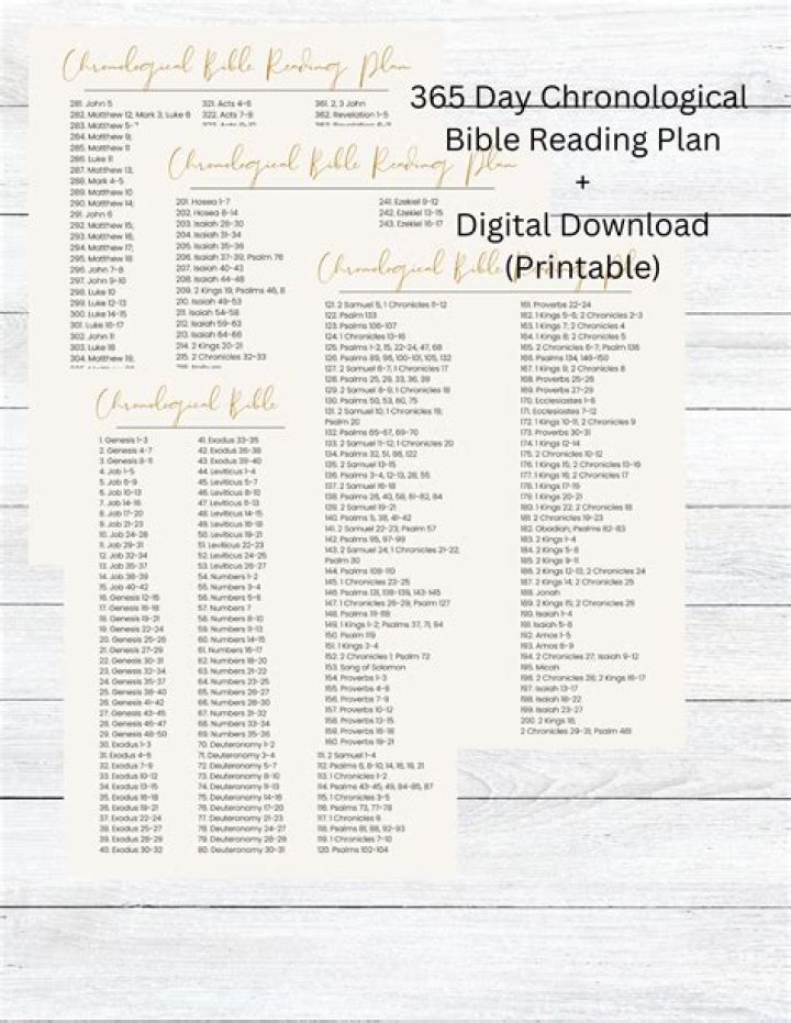 365-Day Bible Reading Plan PDF Free in Chronological Order