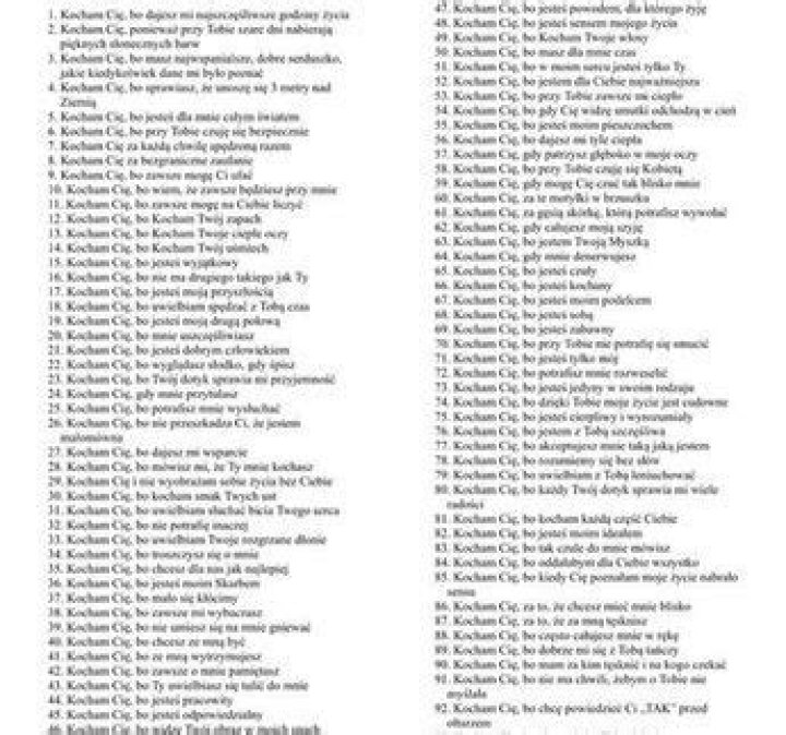 365 Powód dla Których Córki Kocham: Lista PDF Gratuitna
