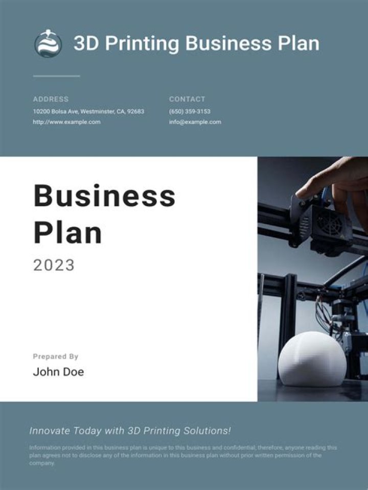 3D Printing Business Plan PDF: Step-by-Step Guide to Launching a Profitable Startup