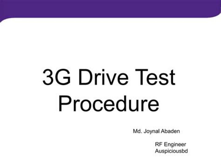 3G Drive Test PDF: Essential Guide for Testing & Compliance
