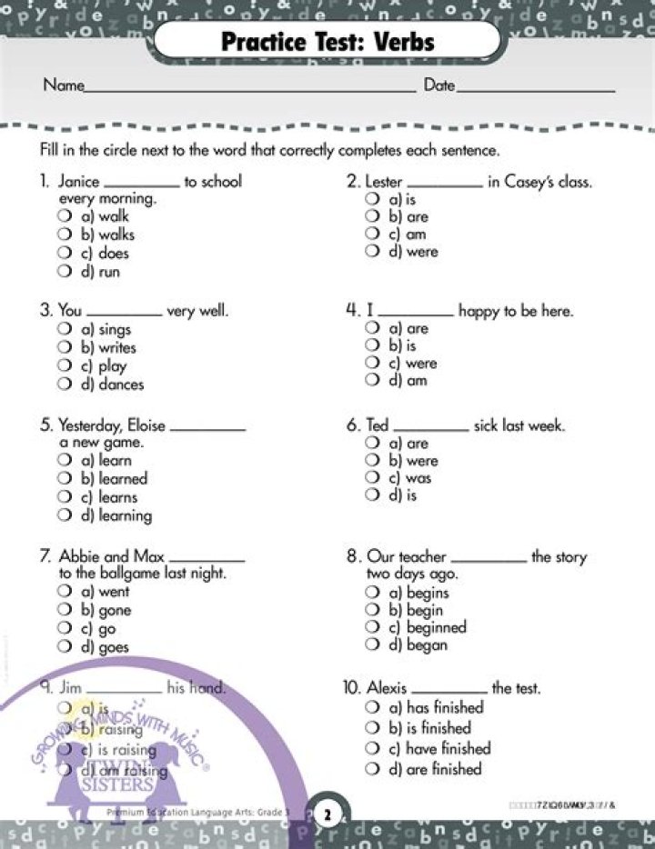 3rd Grade English Practice Test PDF for Free Download