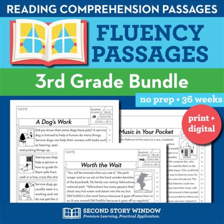 3rd Grade Fluency Passages with Comprehension Questions PDF Download