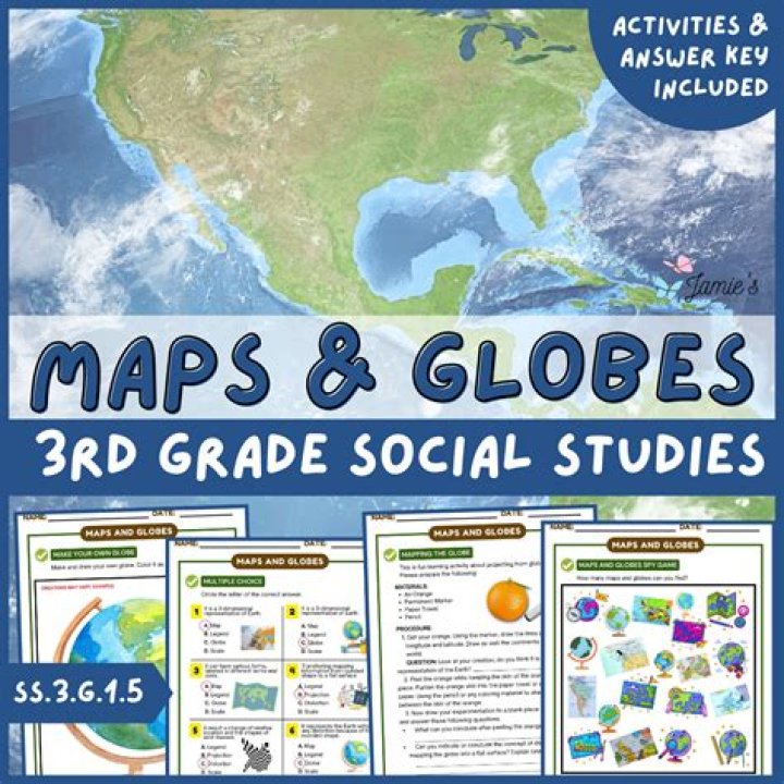 3rd Grade Globes and Maps Test PDF – Printable Practice Worksheets