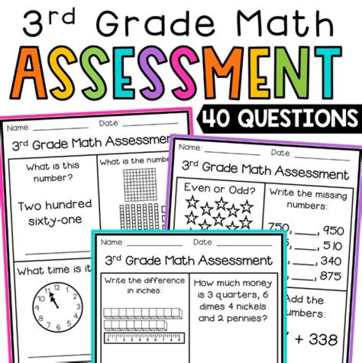 Free 3rd Grade Math Assessment Test PDF – Instant Download