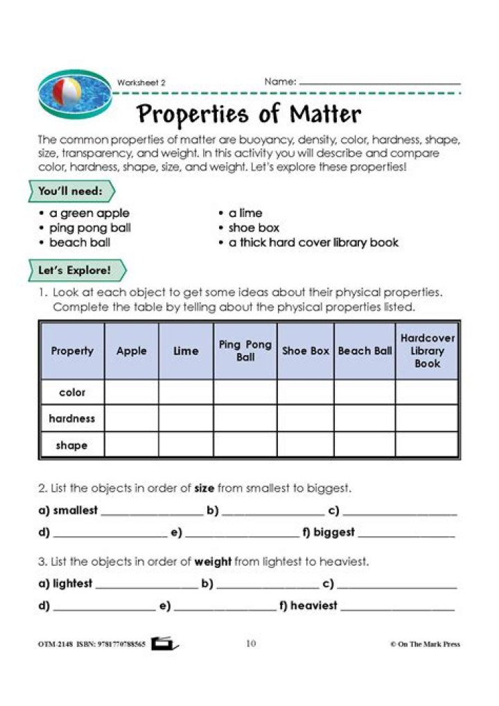 3rd Grade Matter Test PDF: Practice & Learn