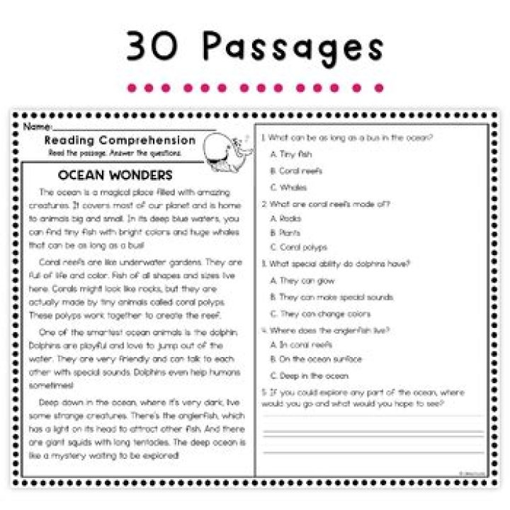 3rd Grade Reading Passages with Multiple Choice Questions PDF – Instant Download