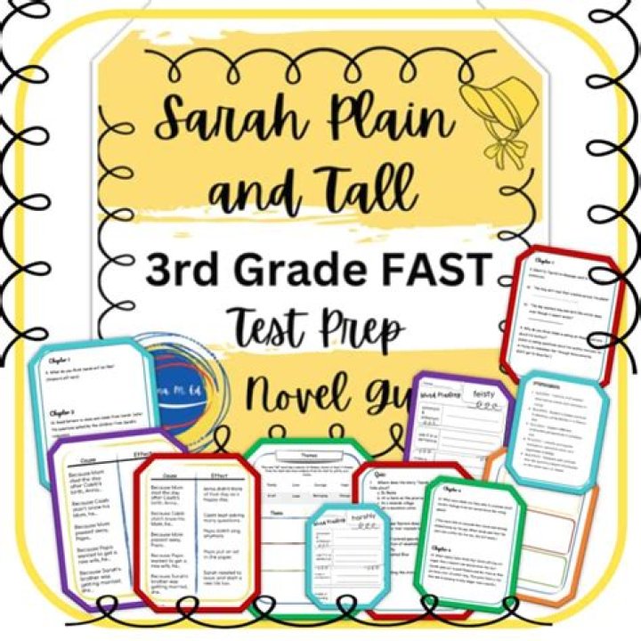 3rd Grade Sarah Plain and Tall Comprehension Test PDF for Reading Skills