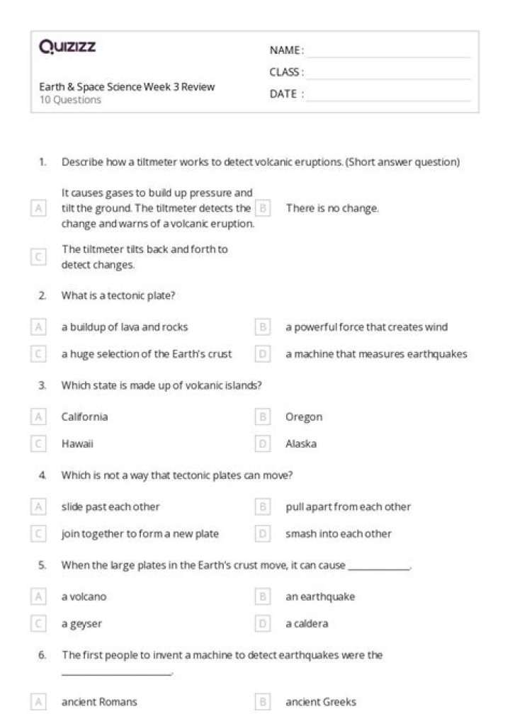 3rd Grade Science Practice Test PDF – Printable Worksheets