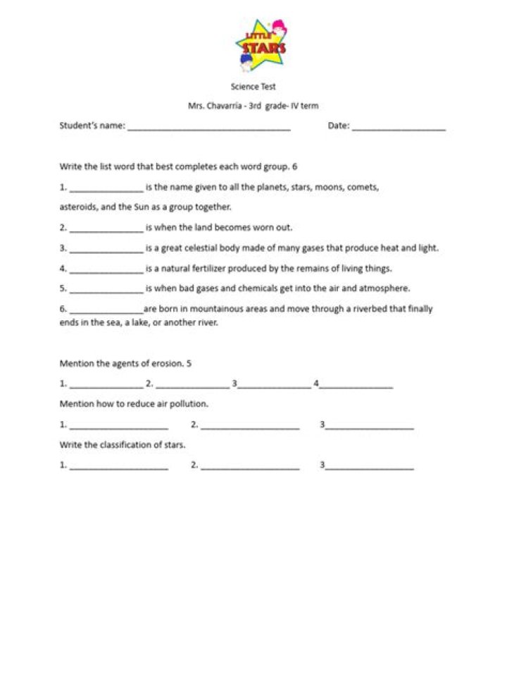 3rd Grade Science Test Questions PDF – Free Printable Worksheets