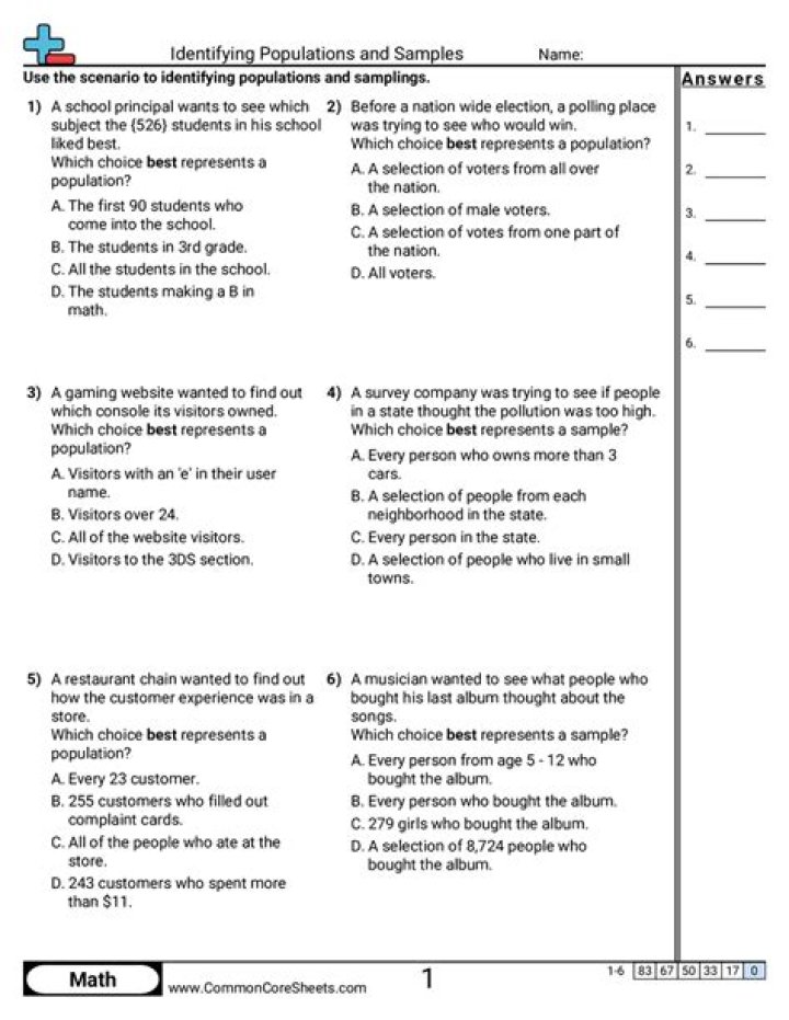4.2 descridomain_7 Populations PDF Answer Key & Study Guide