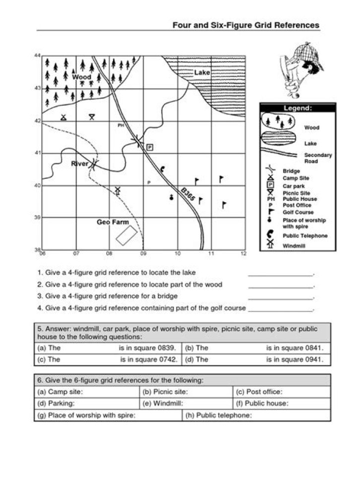 4 and 6 Figure Grid References Worksheet PDF – Download Now