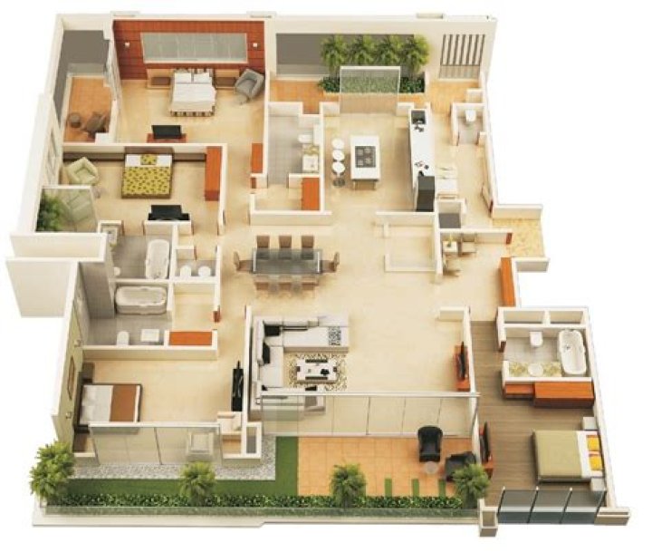 4-Bedroom Modern House Plans PDF for Contemporary Living