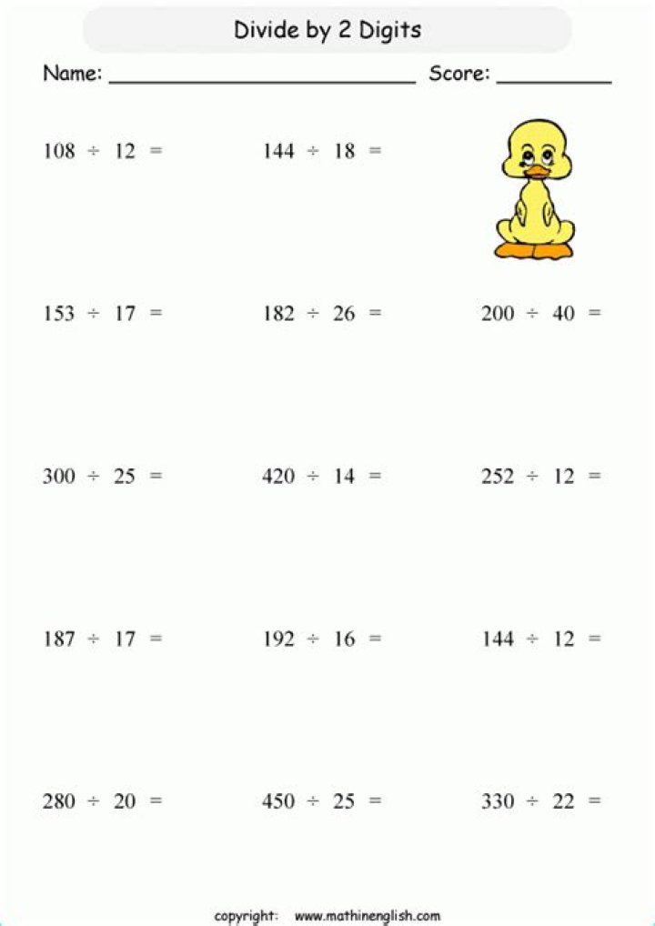 Free 4-Digit by 3-Digit Division Worksheets PDF for Easy Math Practice