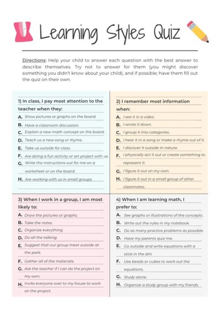 4 Learning Styles Test PDF: Discover Your Top Learning Style