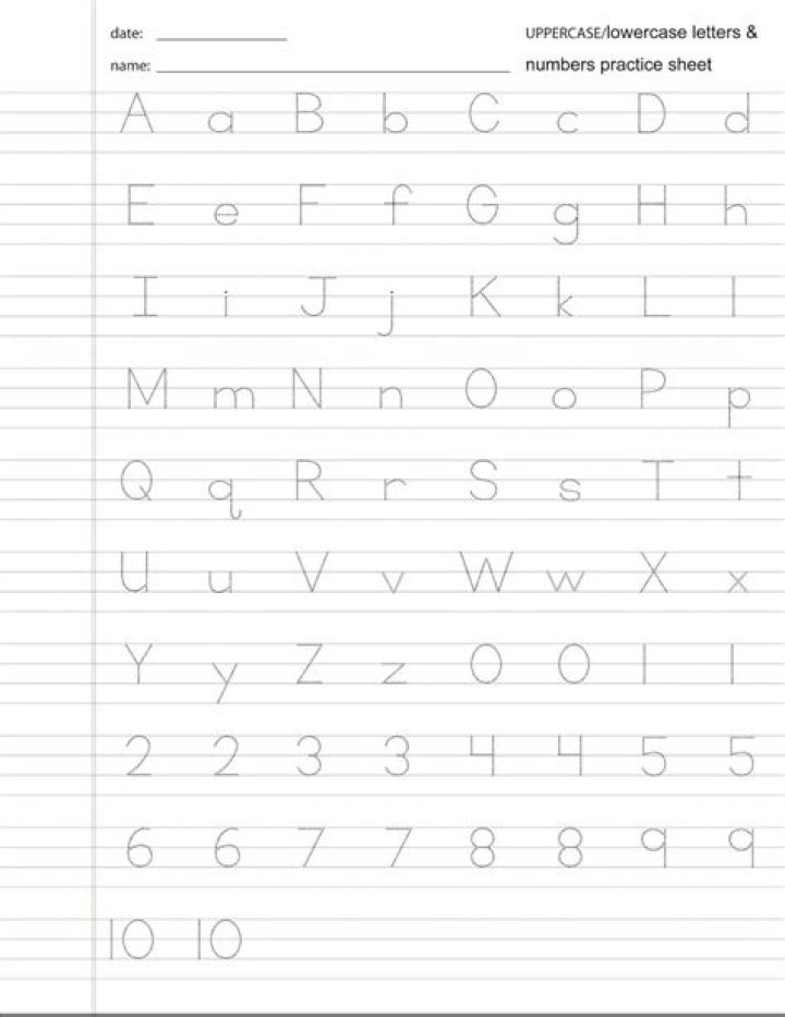 4-Line Alphabet Worksheets PDF for Free Download