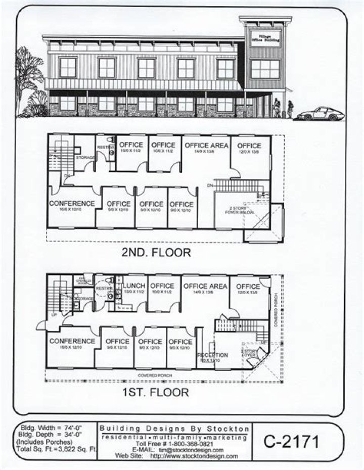 4-Storey Commercial Building Floor Plan PDF Download