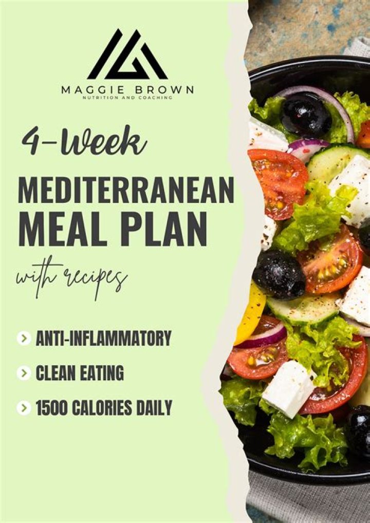 4-Week Mediterranean Diet Menu Plan PDF Free Download for Vegetarians
