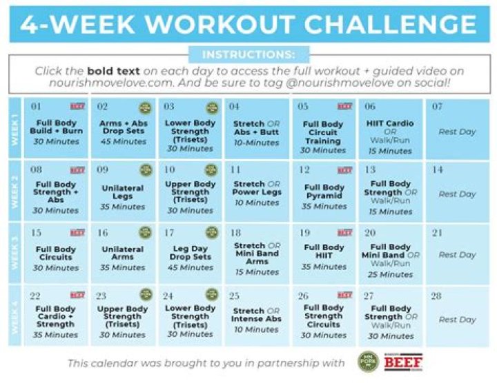 4 Week Home Workout Plan PDF: Get Fit in Just 4 Weeks
