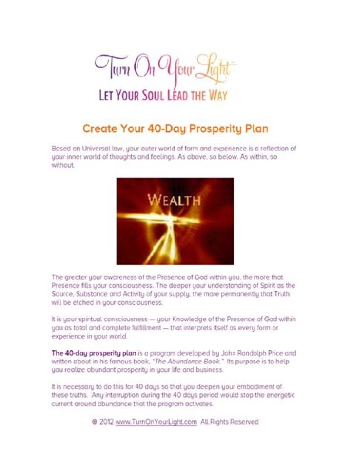 40 Day Prosperity Plan PDF: Unlock Financial Freedom in 40 Days