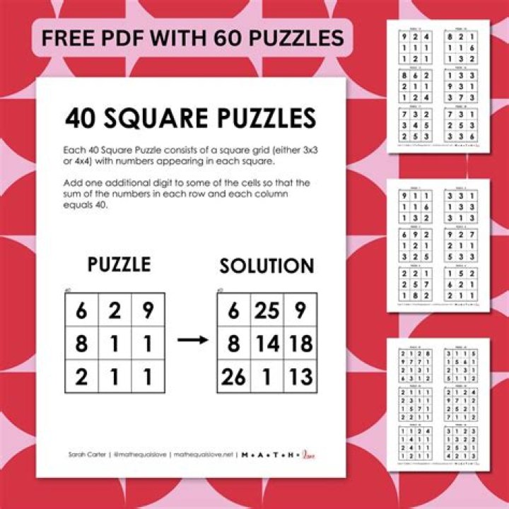 40 Fun-Tabulous Puzzles Answers PDF – Solve & Have Fun!