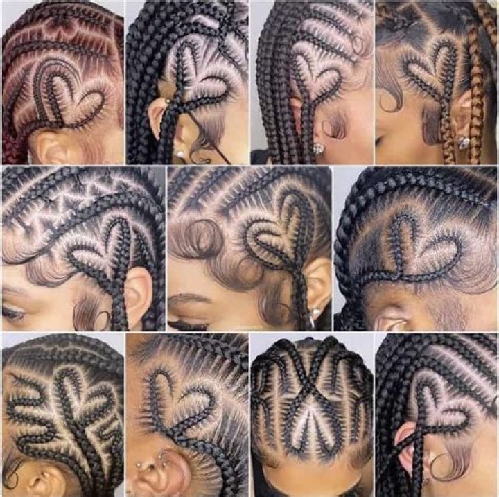 40 Heart Braids Braided Hairstyle Ideas for Black Women Luv68