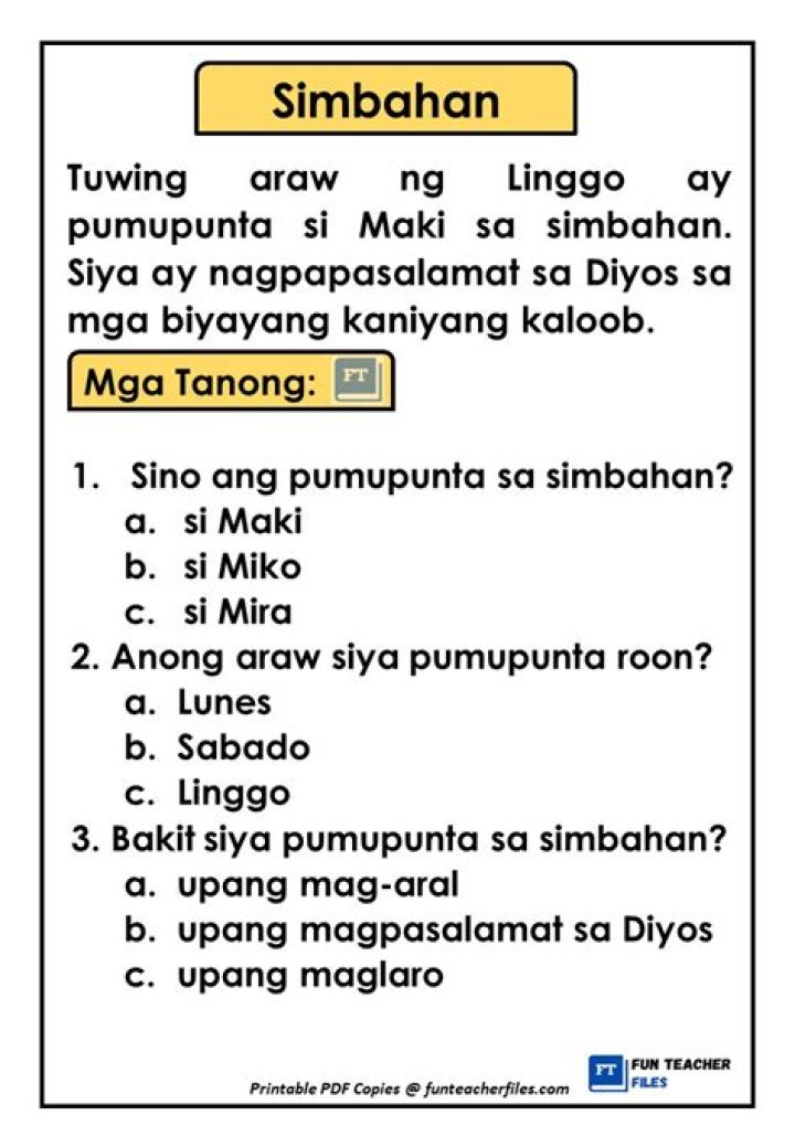 40 Tagalog PDF Questions & Answers for Easy Learning