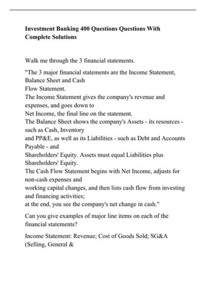 400 Investment Banking Questions PDF: Master Exam Prep & Career Readiness