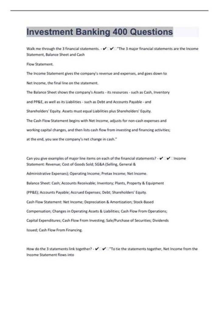 400 Investment Banking Questions & Answers PDF Guide