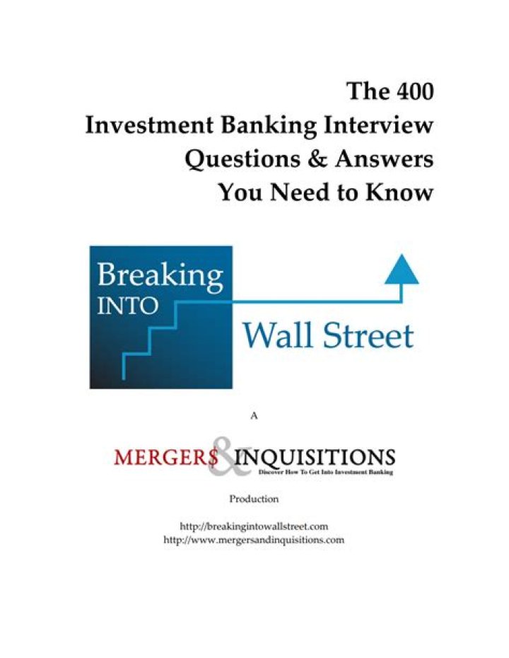 400 Critical Questions for Investment Banking Success: PDF Guide