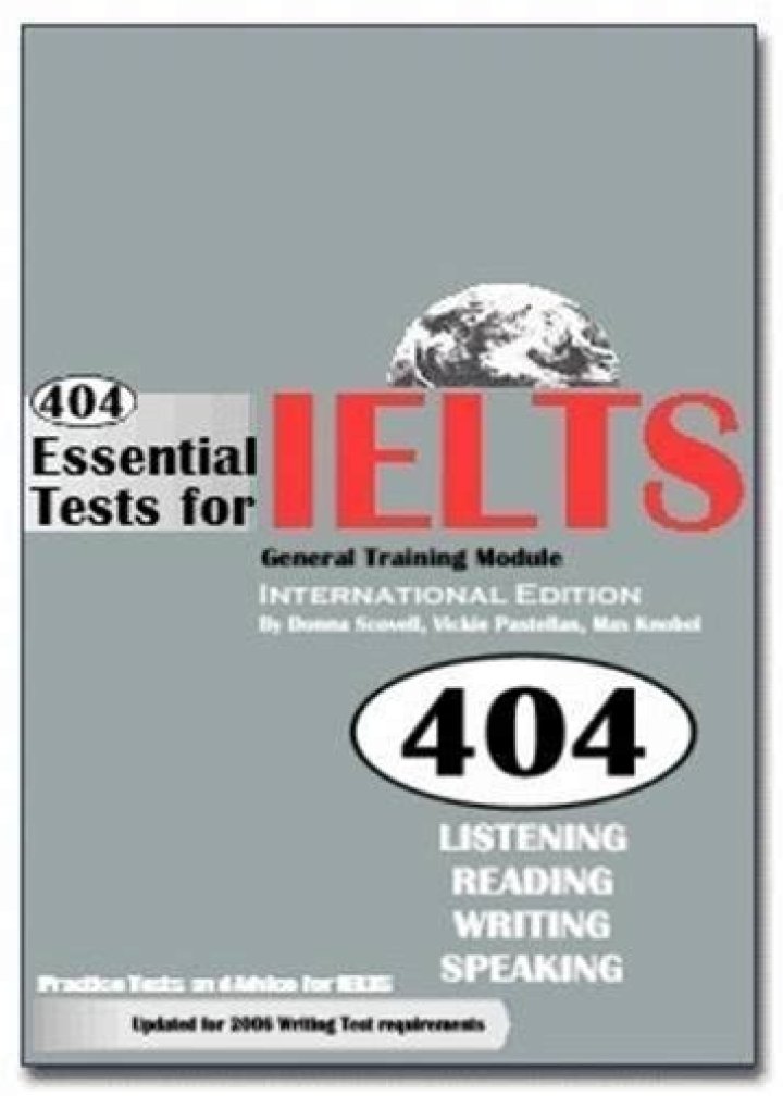 404 Essential IELTS General Training Module Answers PDF – Complete Test Solutions