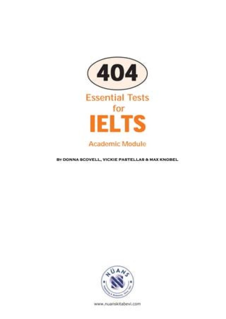 404 Essential IELTS PDF Tests – Instant Download for Practice