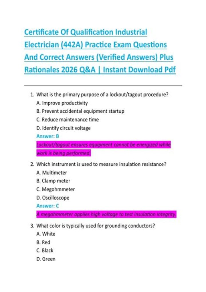 442A Exam Questions PDF: Official Study Material & Practice Questions