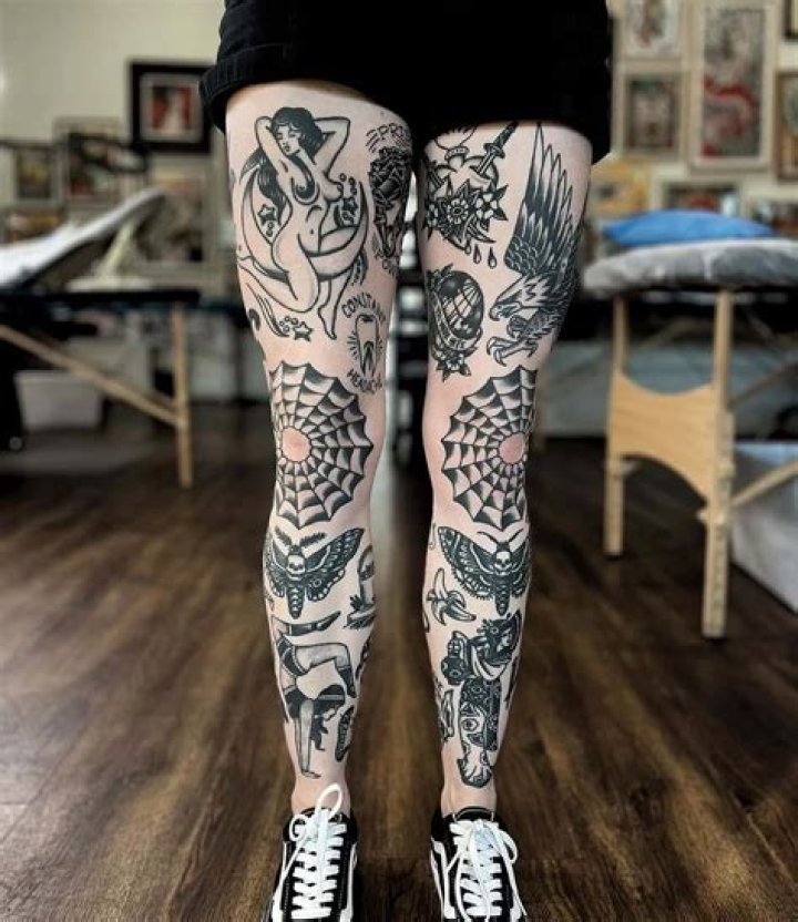 45 JawDropping Leg Sleeve Tattoos That Will Make You Want One Bored Panda