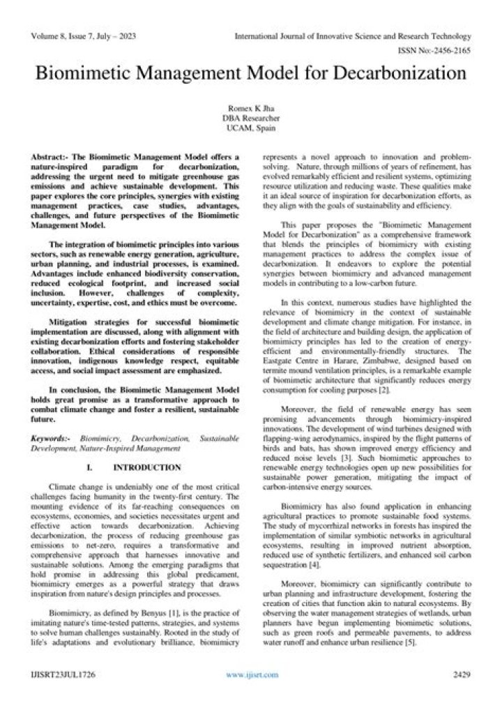 Biomimetic Management Strategies: 4Shared Insights from the White Paper