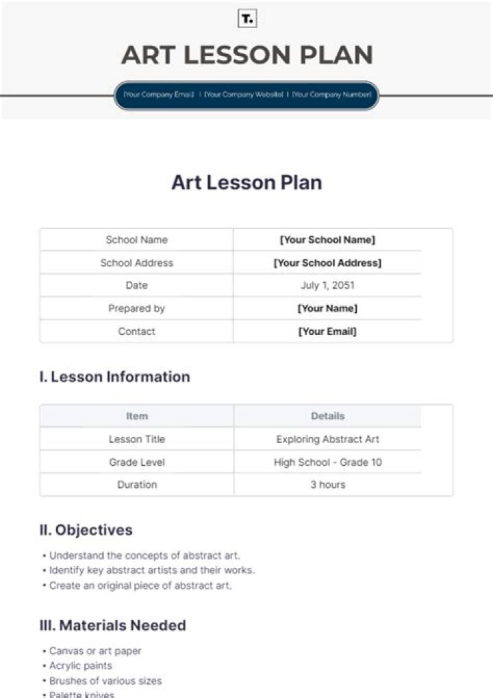 Free 4th Grade Art Lesson Plans PDF Download