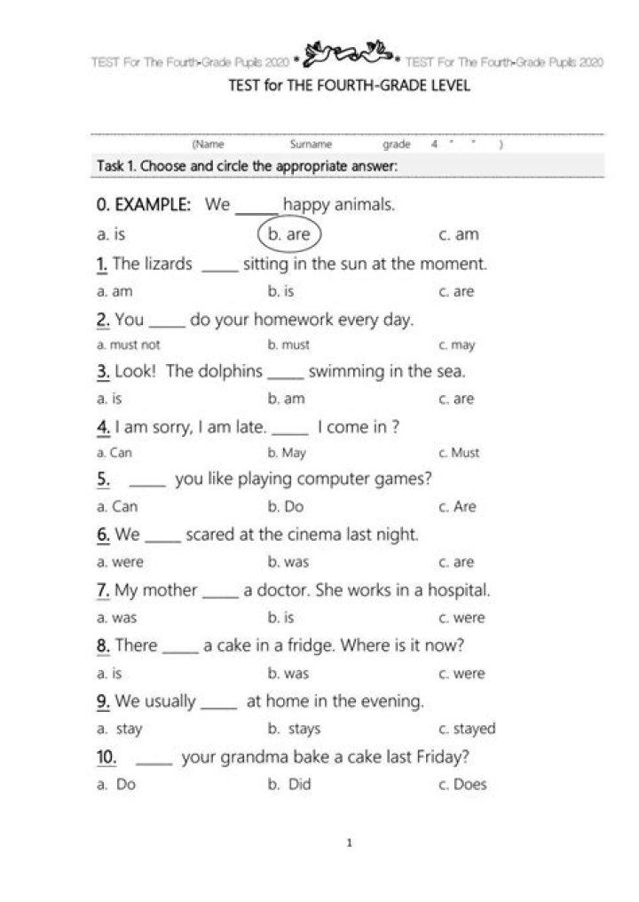 4th Grade CA Standards English PDF Test – Full Practice & Scores