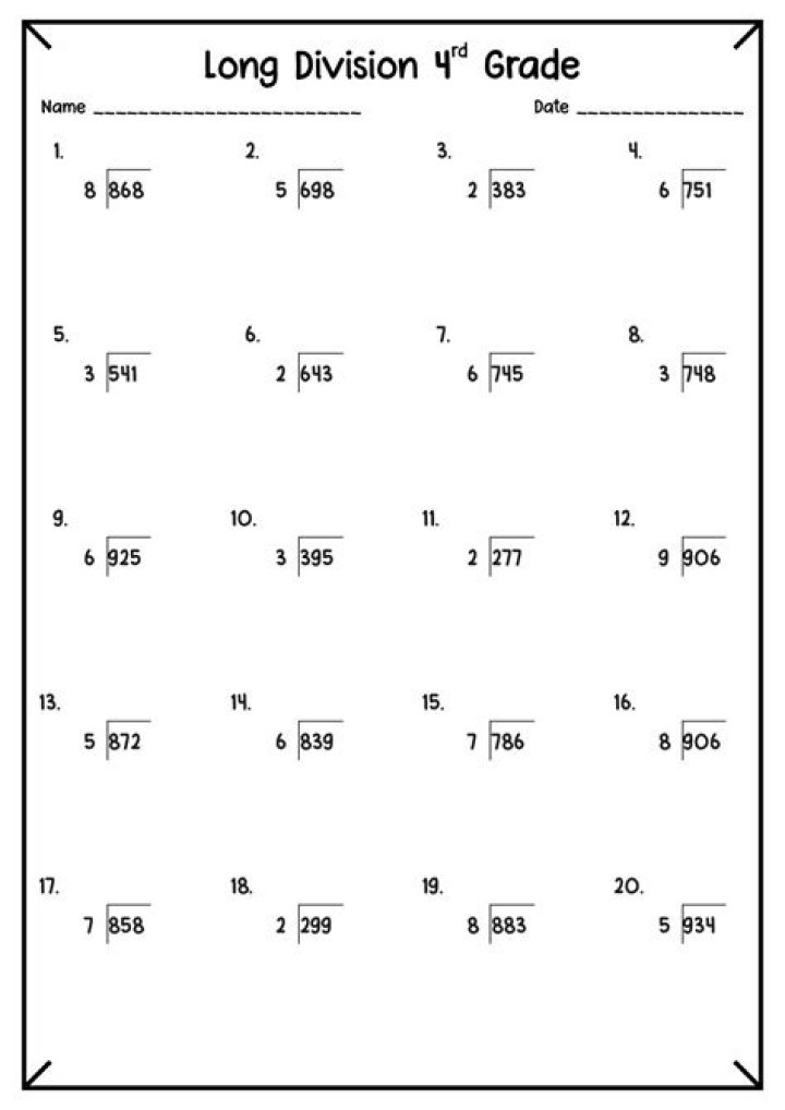 Free 4th Grade Division Test PDF – Practice & Prepare