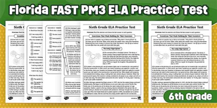 4th Grade ELA Practice Test PDF for Florida Students