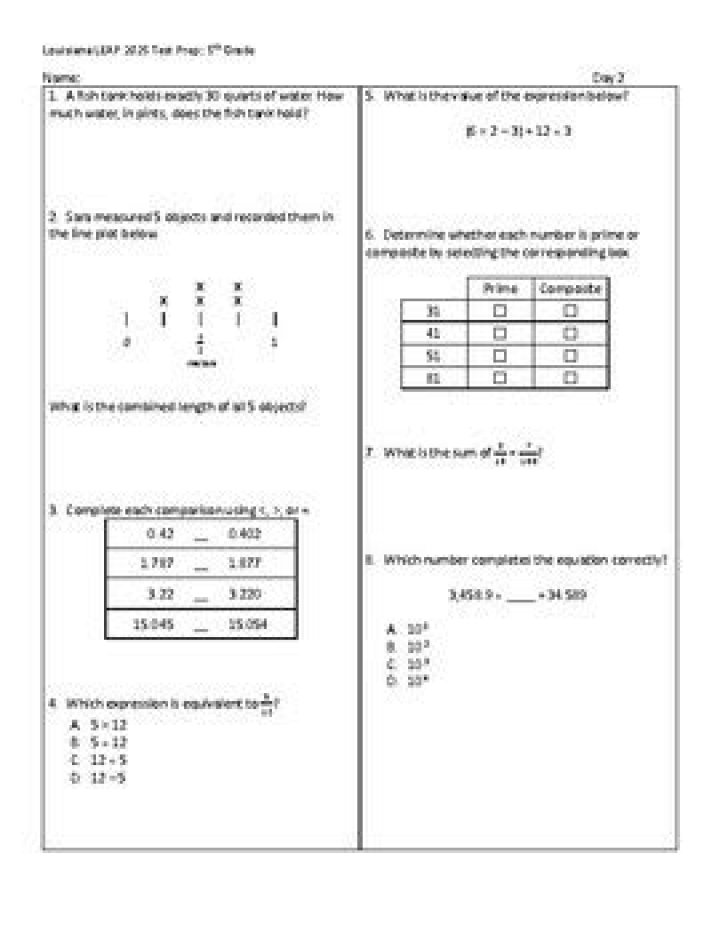 4th Grade Leap Practice Test PDF – Free Download