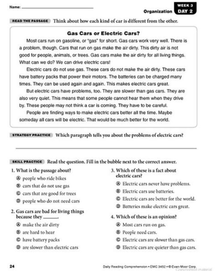4th Grade Reading Passages with Multiple Choice Questions PDF Download