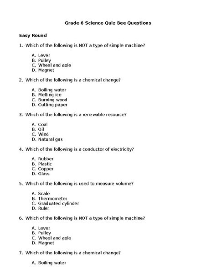 4th Grade Science Test Questions & Answers PDF – Instant Download