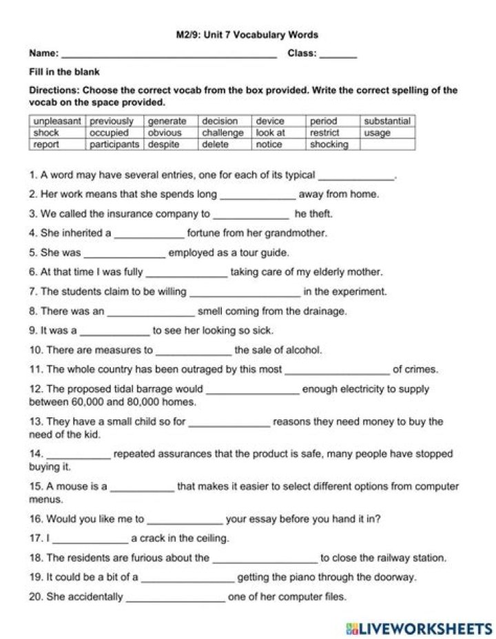 4th Grade Science Vocabulary List PDF for Easy Learning