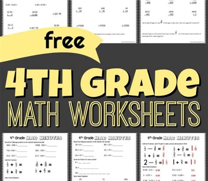 Free 4th Grade Worksheets PDF – Instant Printable Math & Reading Skills