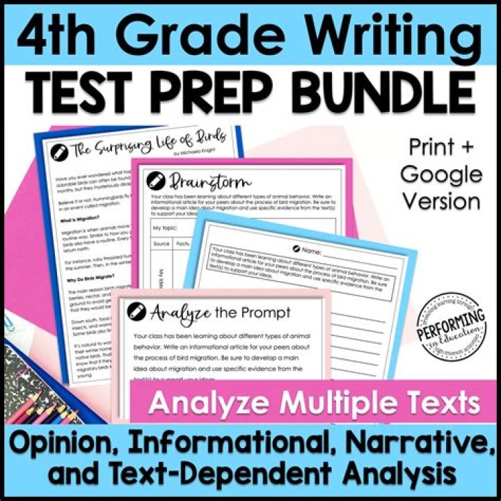 4th Grade Writing Test PDF for Practice & Prep