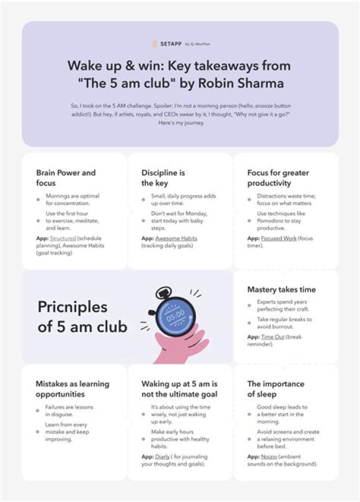 5 AM Club Worksheets PDF – Study & Plan Your Morning Routine