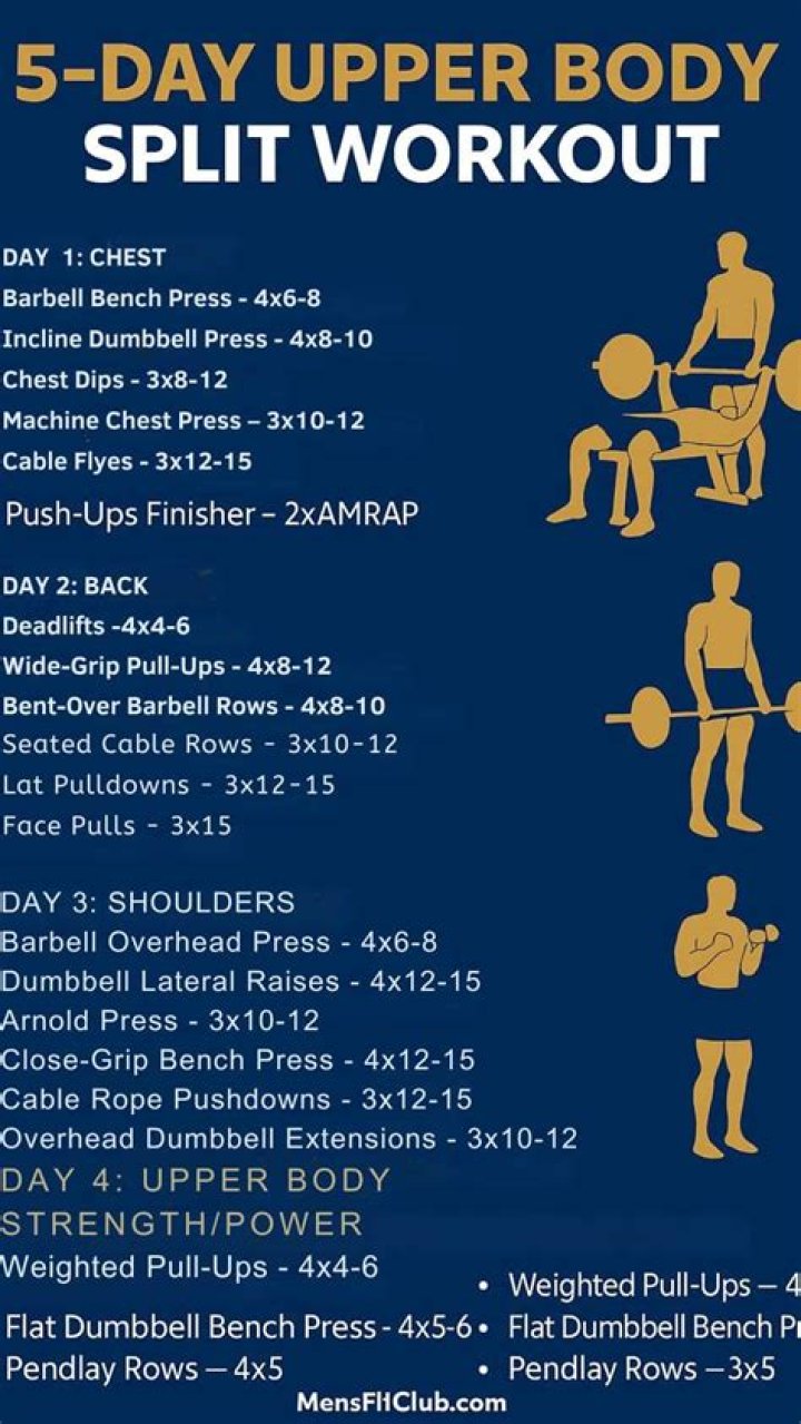 5 Day Split Workout Plan PDF – Train Smarter in Just 5 Days