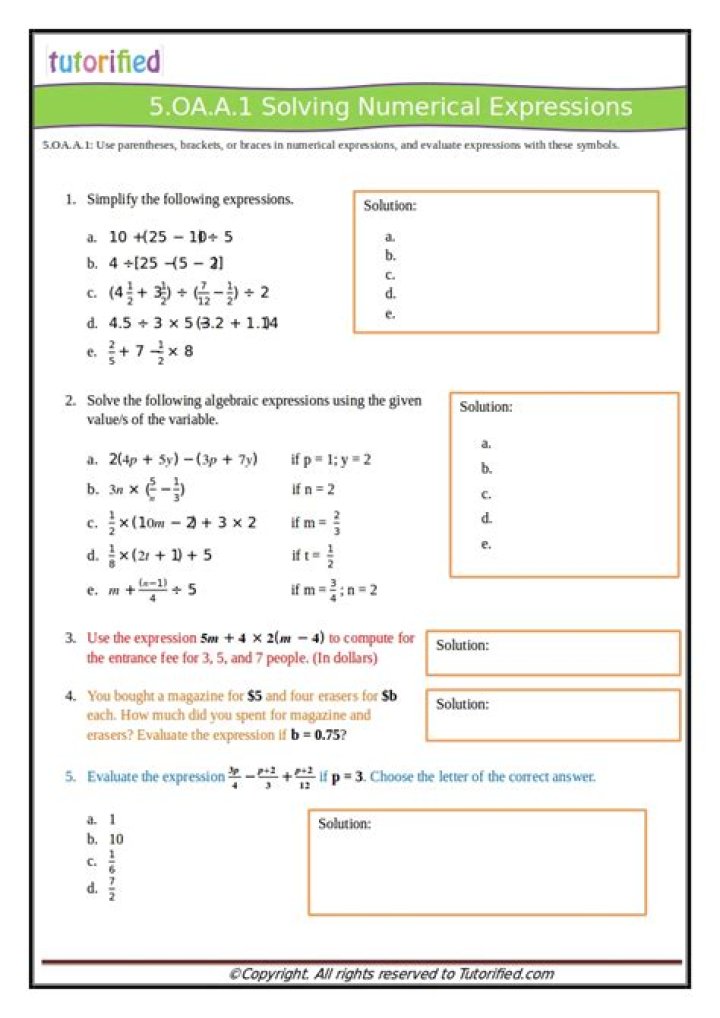 5.0.1 Math Worksheets PDF – Instant Printable Practice for 5th Grade